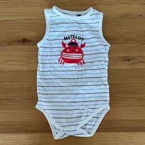 Matelot Striped Blue and White Kids Bodysuit 3T
